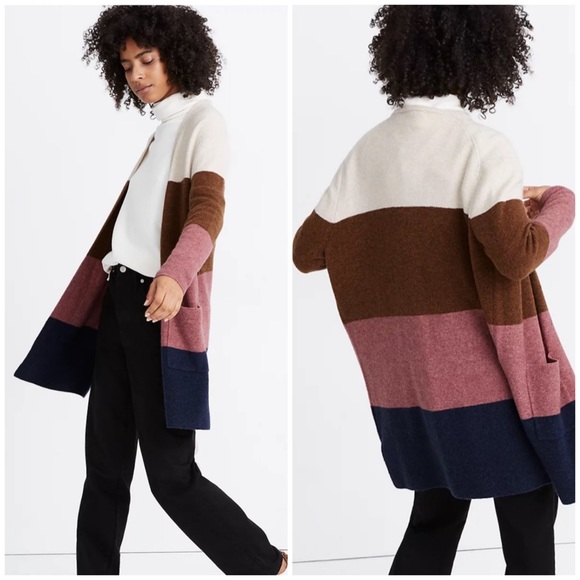 Madewell Sweaters - Madewell Kent Striped Cardigan Sweater Cozy Yarn